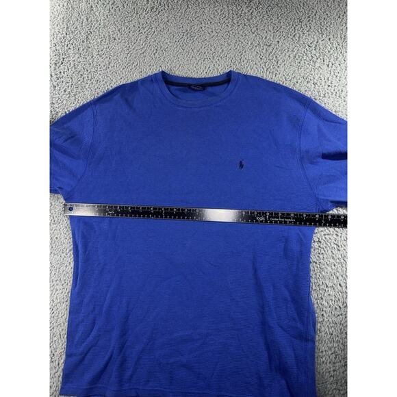 Polo Ralph Lauren Sleep Shirt Men XL Small Pony Waffle Knit Long Sleeve - Picture 4 of 7